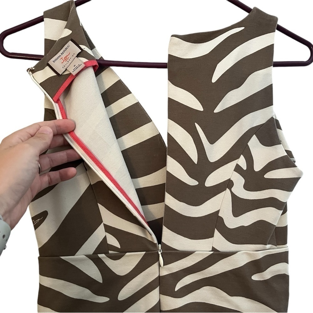 Banana Republic Zebra Print Midi Dress - Picture 3 of 5
